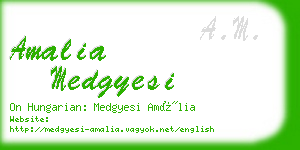 amalia medgyesi business card